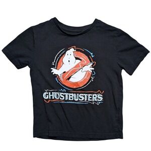 Ghostbusters Kids Small size 6 Black Graphic Short Sleeve Tee Shirt